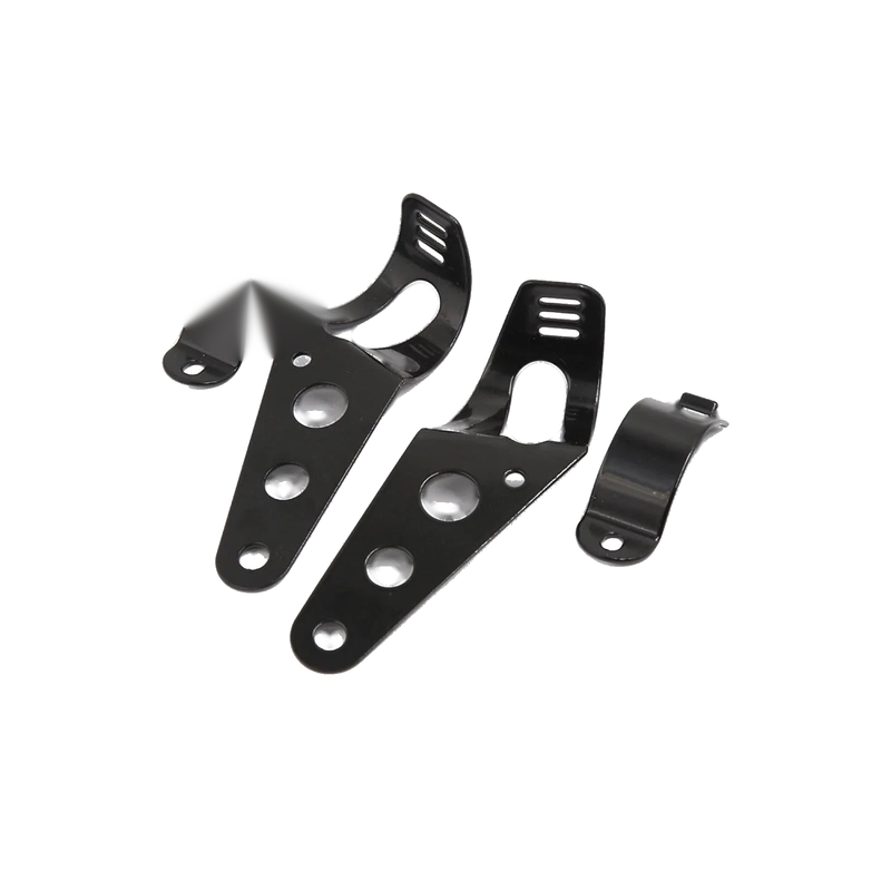 2 x Black Universal Motorcycle Headlight Brackets Fits 30mm-43mm Fork Tubes