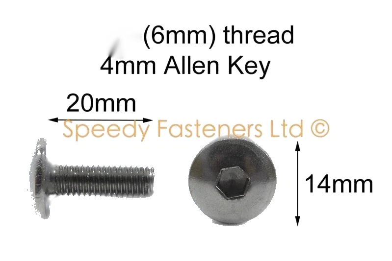 Tornillos / M6 x 20mm / Cabeza plana carenado