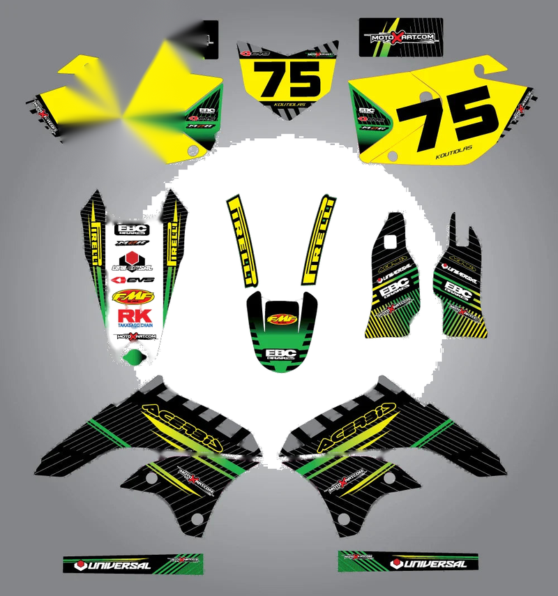 Kawasaki KLX 450 Custom Graphic Kit (2008-2014)