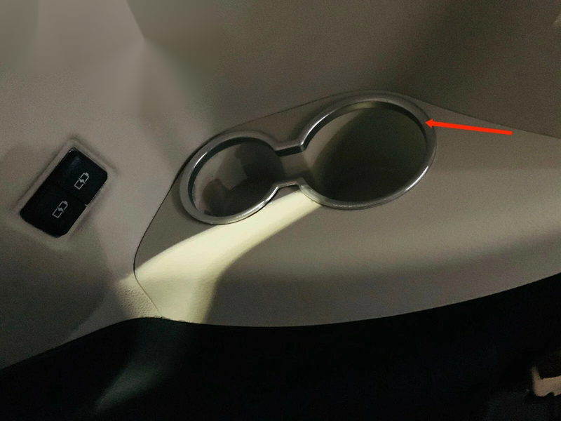 Toyota Sienna ABS Matte 2 x Cup Holder Side Water Cover Trim (2021-2023)