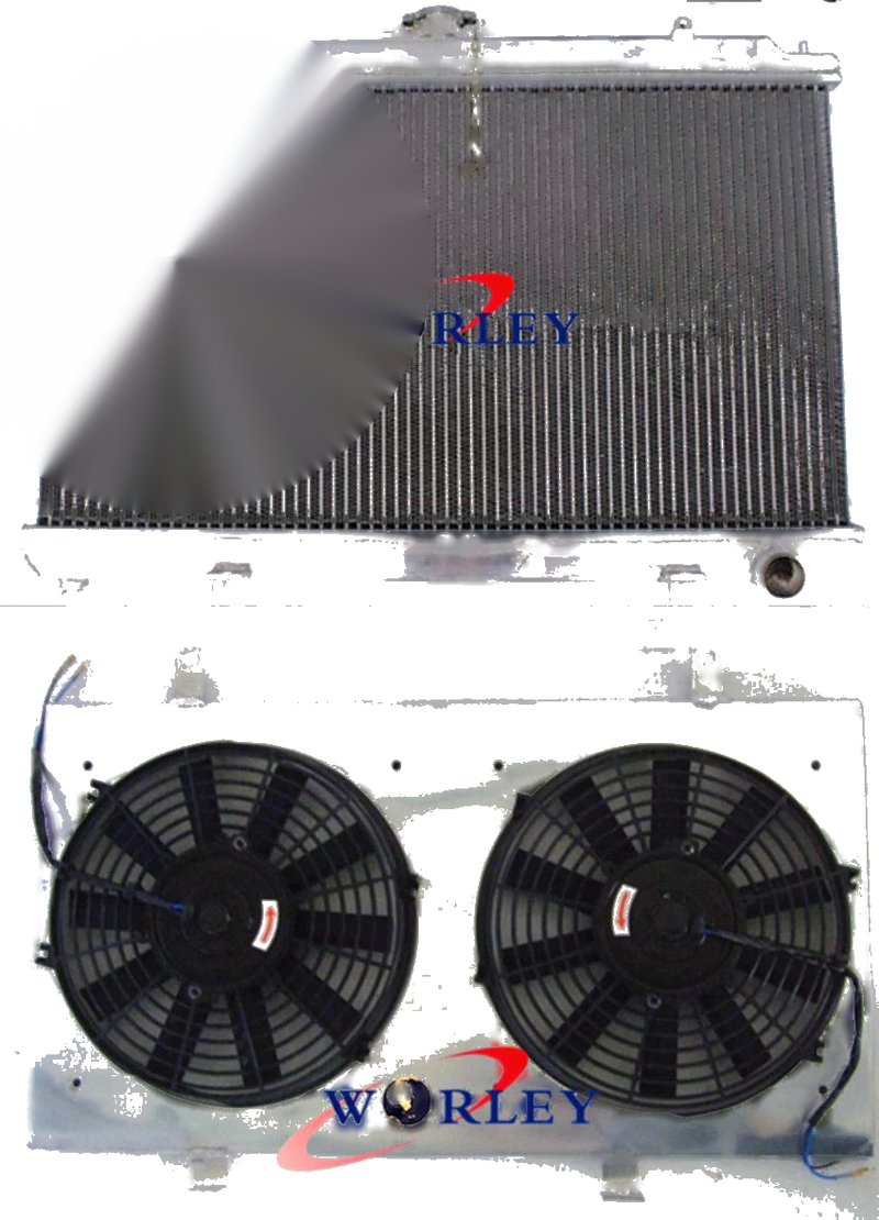 Nissan Silvia S14 S15 Aluminum Radiator & Shroud + 2 Fans (1995-2002)