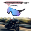 Make Model 1 x Motorcycle Riding Goggles Blue Black Tri-Acetyl Cellulos PC