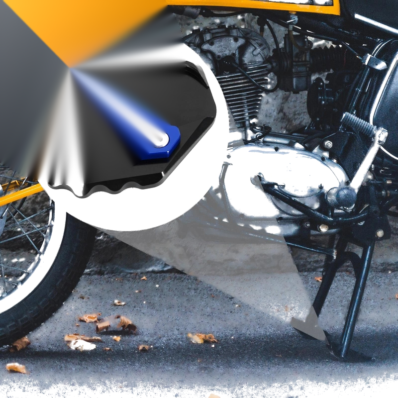 BMW R1200GS LC Kickstand Side Stand Enlarger Plate Pad Blue