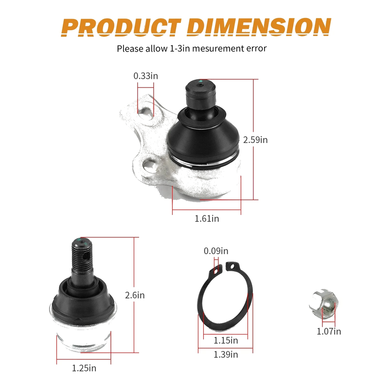 Can-Am Outlander 2 x Upper + Lower Arm Ball Joint Kit (2006–2012)