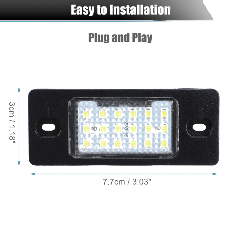 VW Jetta 2 x LED License Plate Lights with Decoders (2011-2018)