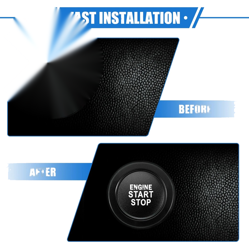 Toyota Highlander (2020-2022) Black Engine Start Stop Button Cover