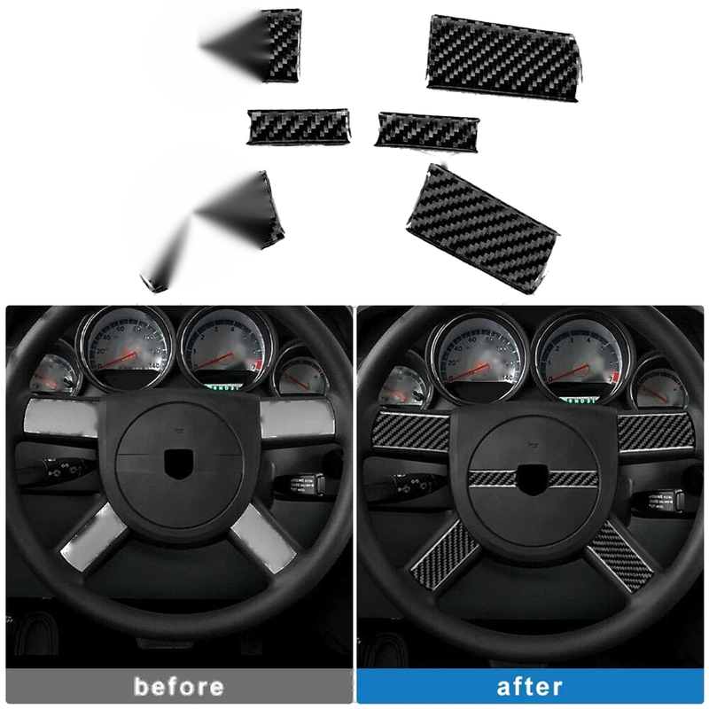 Carbon Fiber Steering Wheel Cover Sticker