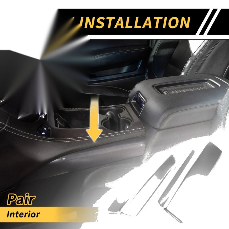 Toyota Tundra Interior Central Armrest Storage Box Cover Trims (2022-2024)