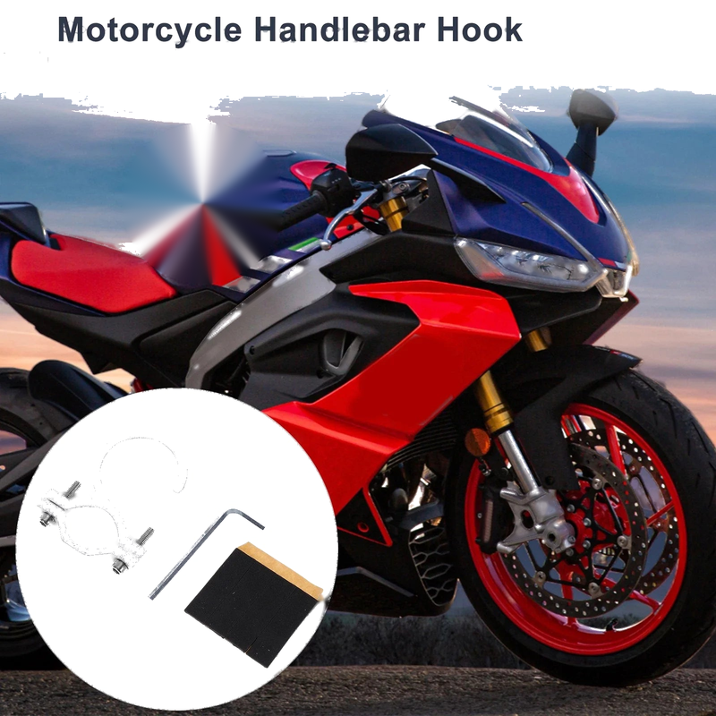 Motorcycle Arc Hanging Hook Hexagon Wrench Gasket Silver Tone