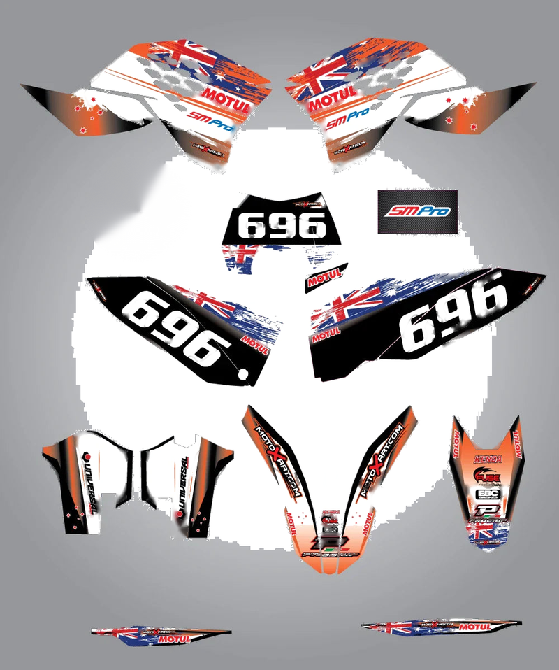 KTM EXC AUSSIE PRIDE Custom Graphics Full Kit (2008-2011)