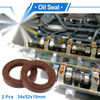 Car 2 x Oil Seal 34x52x10mm FKM Brown
