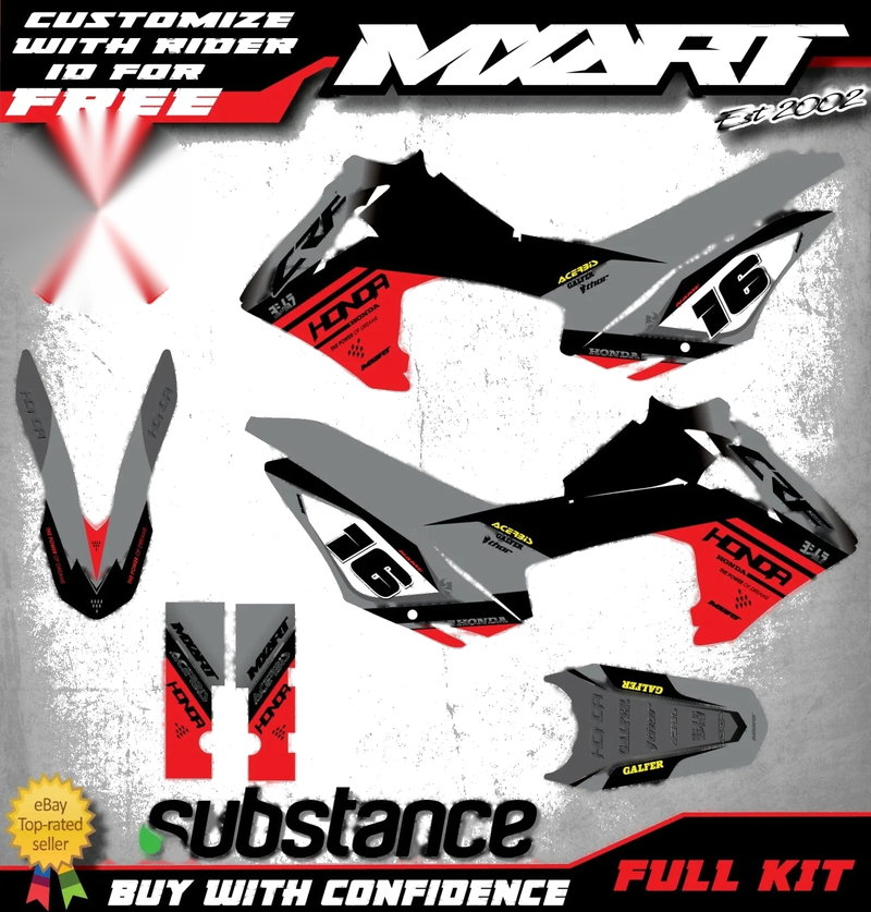 Honda CRF 125 (2013-2018) - STING Style Custom Decals & Stickers