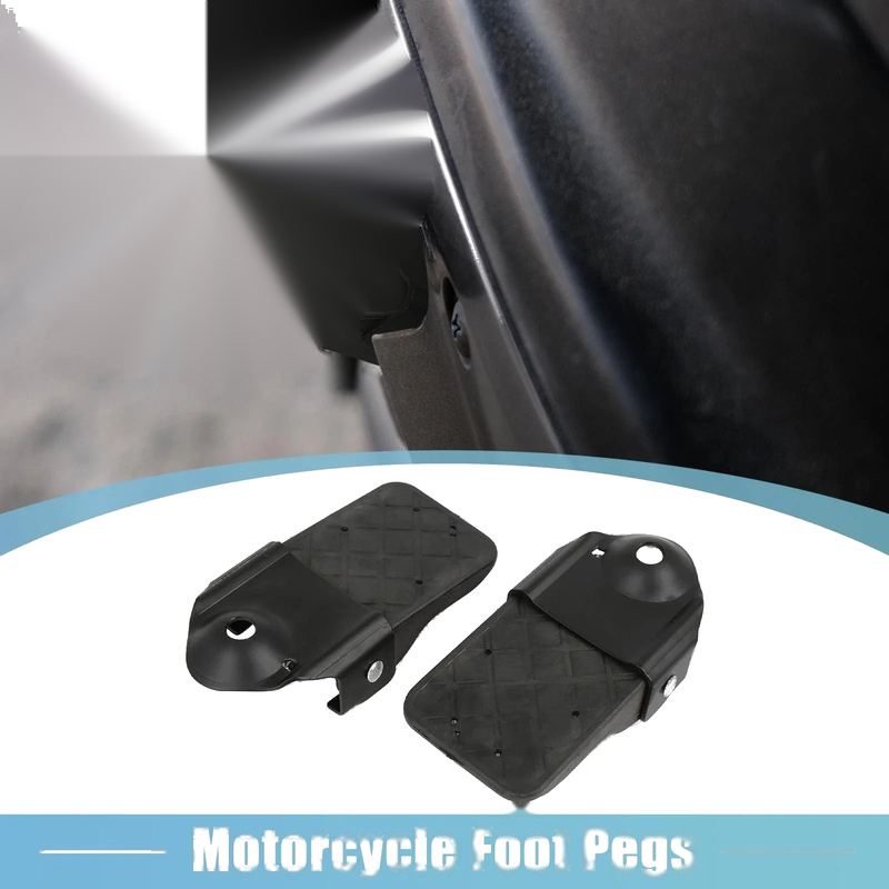 Motorcycle Rearsets / Pair 12mm / Metal Footrest Footpeg Black