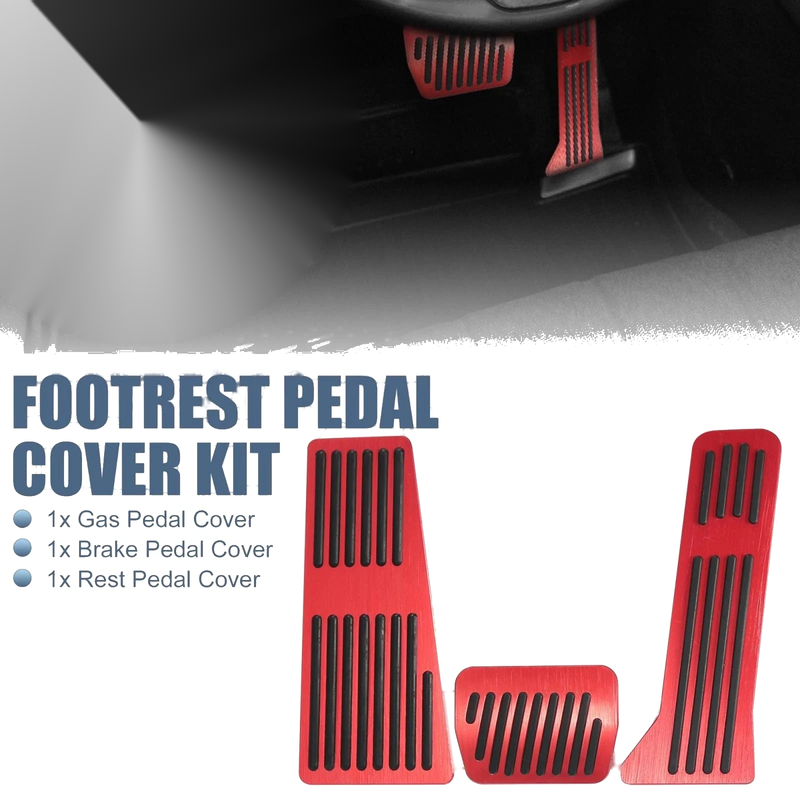 Mazda 2 3 6 3 Pcs Red Brake Gas Accelerator Rest Pedal Kit (2003-2023)