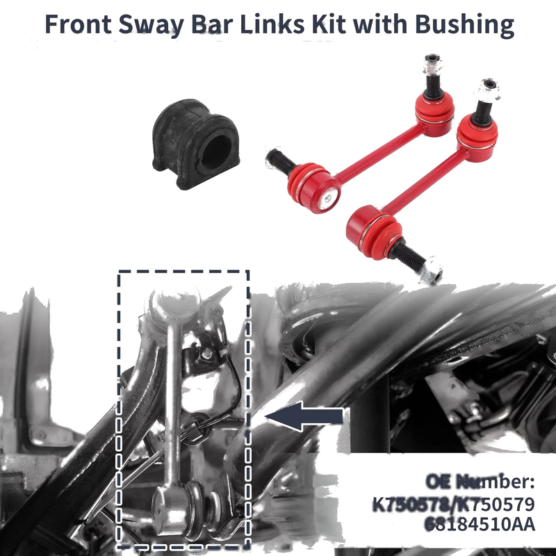 Jeep Grand Front Stabilizer Bar Links 2 Pcs Bushing