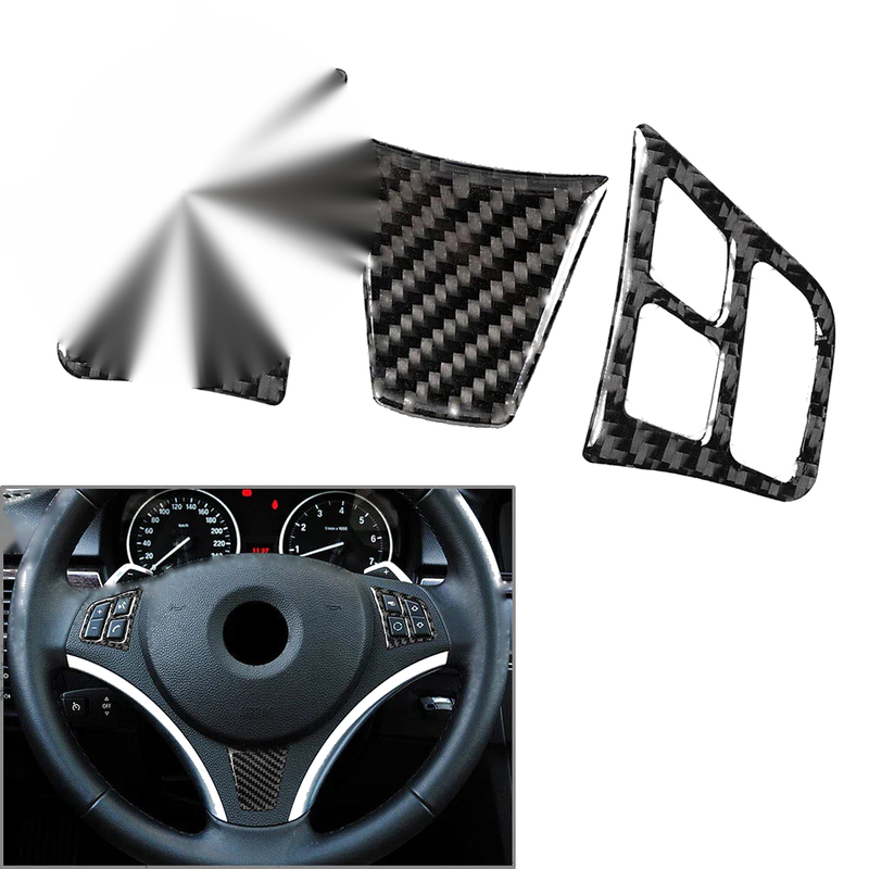 BMW 3 Series E90 E91 E92 E93 E95 3 Pcs Steering Wheel Cover Trim (2005-2012)