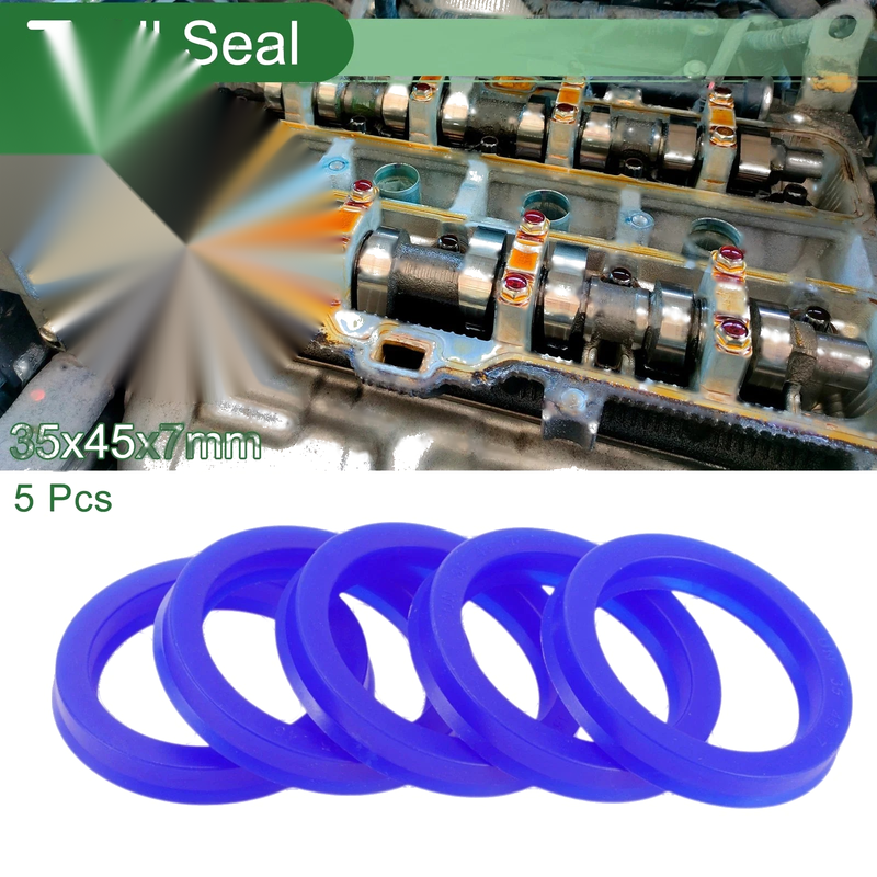 Oil Seal 5 x 35x45x7mm Seal Ring Rotary Shaft Seal TPU High Pressure Blue
