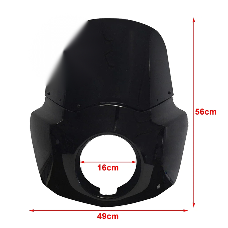 Harley Softail Street Bob 11" Black Headlight Fairing Windshield (18-24)
