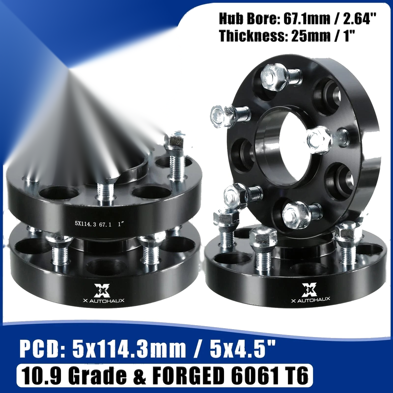 Jeep 4pcs 1" Hub Centric Wheel Spacers Adapters