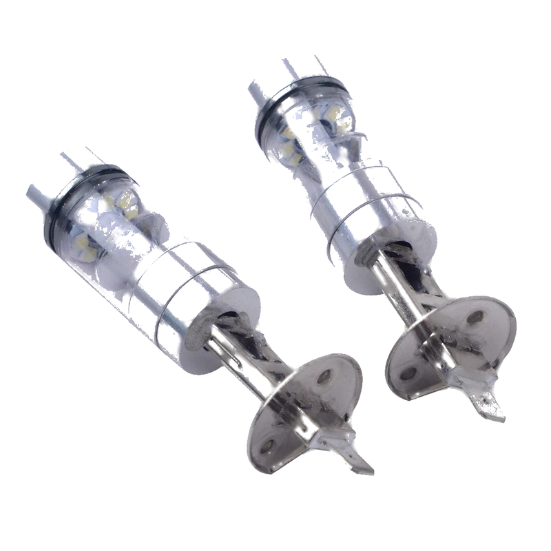 Car 8500K 100W LED White Projector Fog Driving DRL Light Bulbs