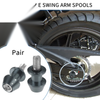 Make Model 1 Pair Swingarm Spools 10mm CNC Sliders Titanium Tone