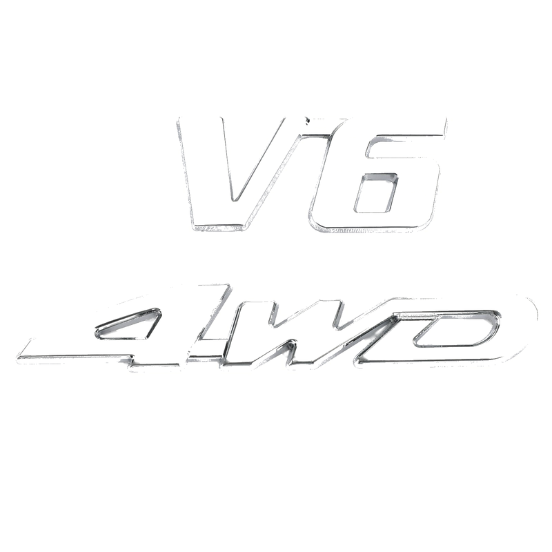 SUV V6 4WD Emblem Badge (3D Chrome Metal)