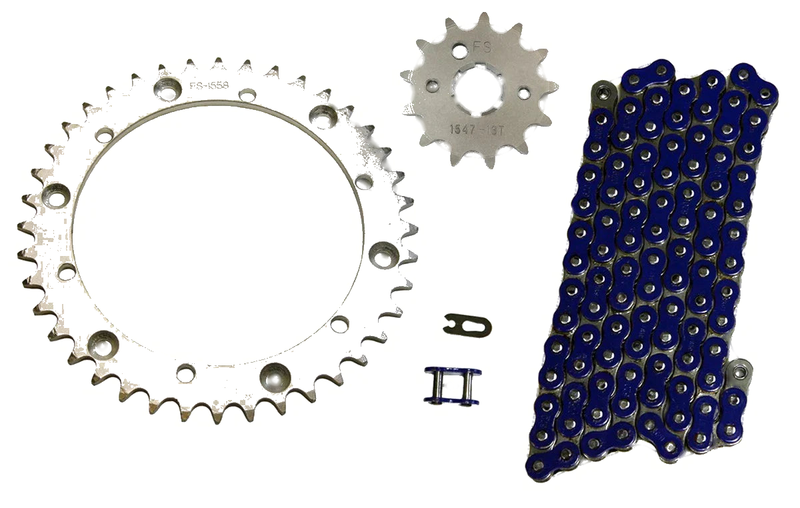 Yamaha Warrior 350 Blue 520x98 Drive Chain & 13/40 Sprockets (1989–2004)
