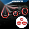 Subaru Impreza (2017-2023) Red 1 Set AC Control Switch Knob Cover