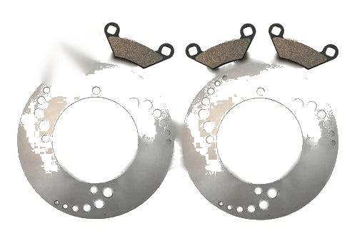 Polaris Sportsman 1000 2 x Disc Brake Rotors & Semi-Metallic Brake Pads