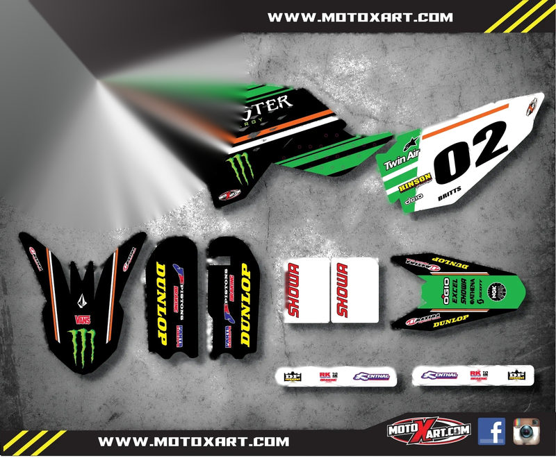 KTM 50 BURNOUT STYLE Custom Graphics Full Kit Stickers (2009-2015)