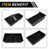 Chevy Silverado 1500 & GMC Black White Full Center Console Organizer Tray