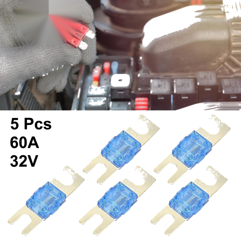 Car Truck Motorcycle Boat Audio CD 5pcs / 60 Amp / AFS Mini ANL Fuses