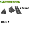 Chevy Impala 6 Pcs Door Pillar Window Trim Carbon Fiber Black (2014-2020)