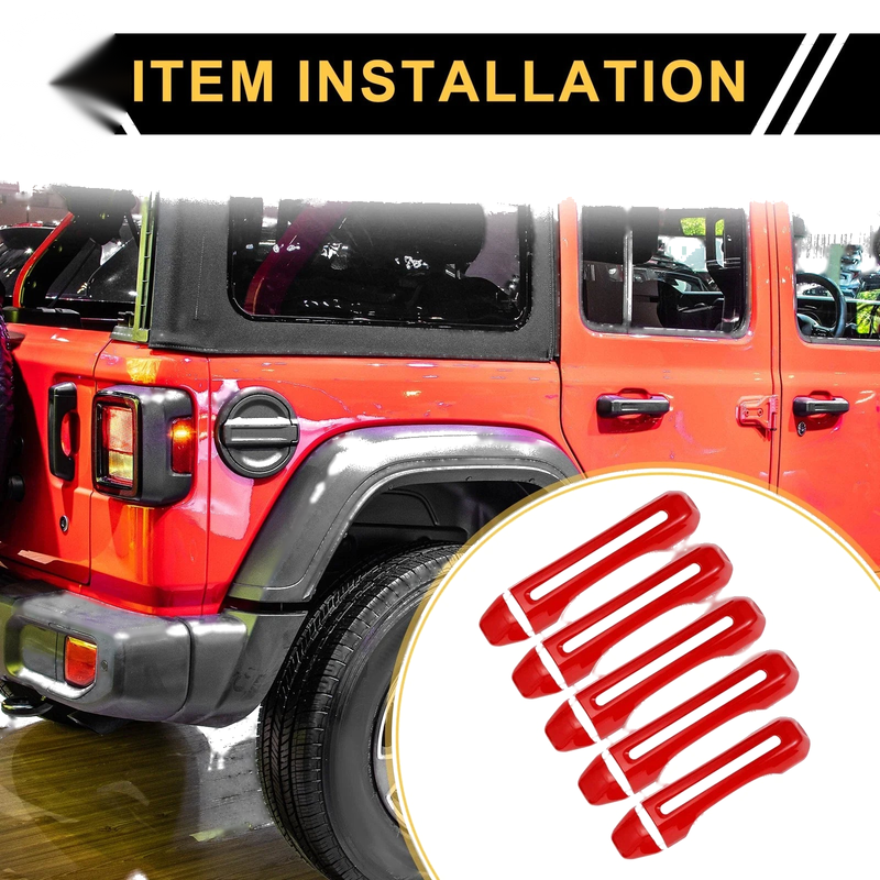 Jeep Gladiator JT Red Door Tailgate Handle Cover (2020-2021)