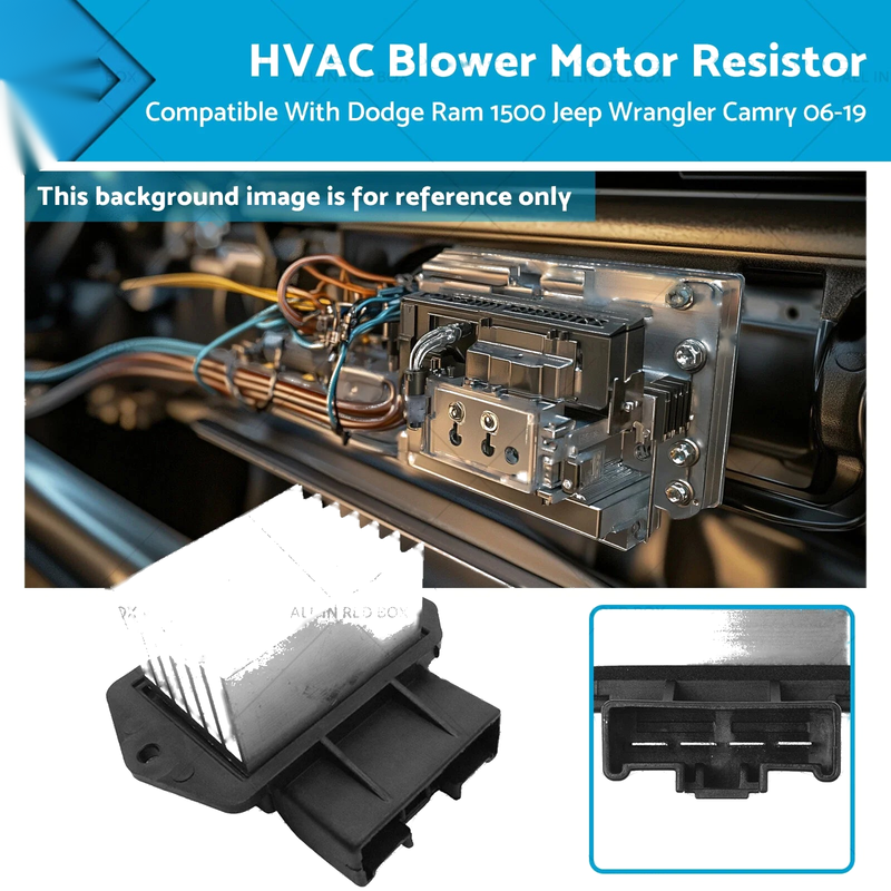 Dodge Ram 1500, Jeep Wrangler, Camry Blower Motor Resistor (06-19)