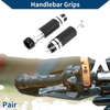 23 x 23 mm Motorcycle Hand Grips Cover Aluminum Alloy Silver Tone