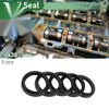 Oil Seal Rotary Shaft Seal NBR Rubber 30x38x5mm Black 5 Pcs