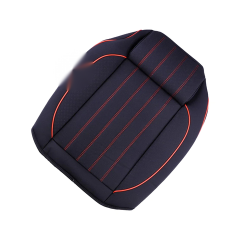 Universal Fit Sedan 5D Black Car Leather Front Seat Cushion Covers