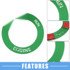 Dodge Charger Challenger Green Engine Start Button Sticker Aluminum Alloy