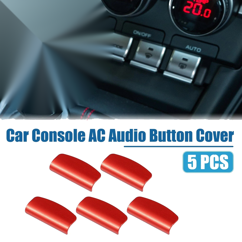 Toyota GR86 / Subaru BRZ Red 5 x Console Multimedia Button Cover