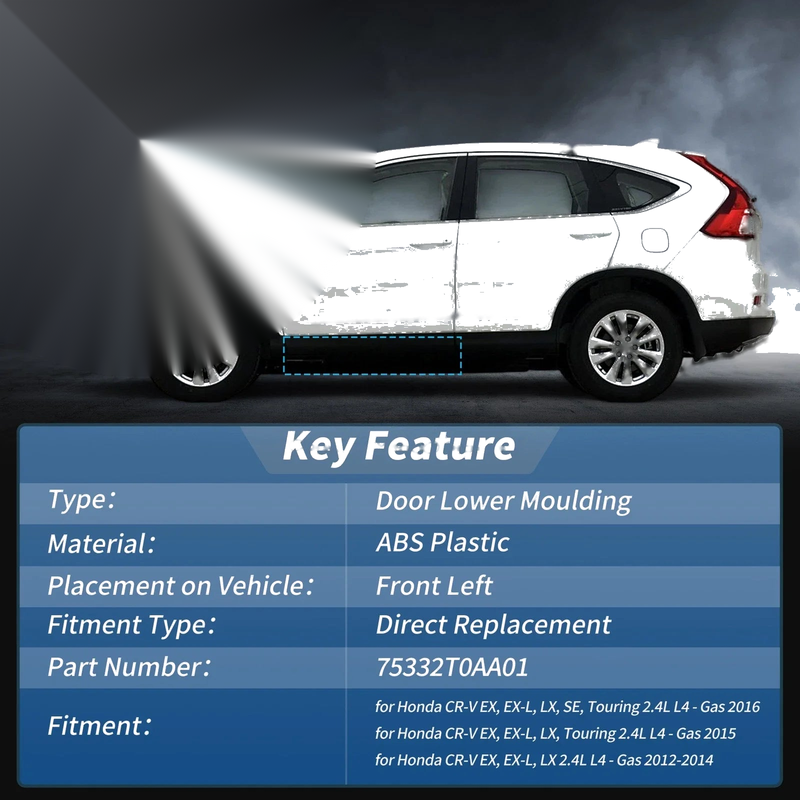 Honda CR-V 2.4L Front Left Door Lower Trim Garnish (2012-2016)