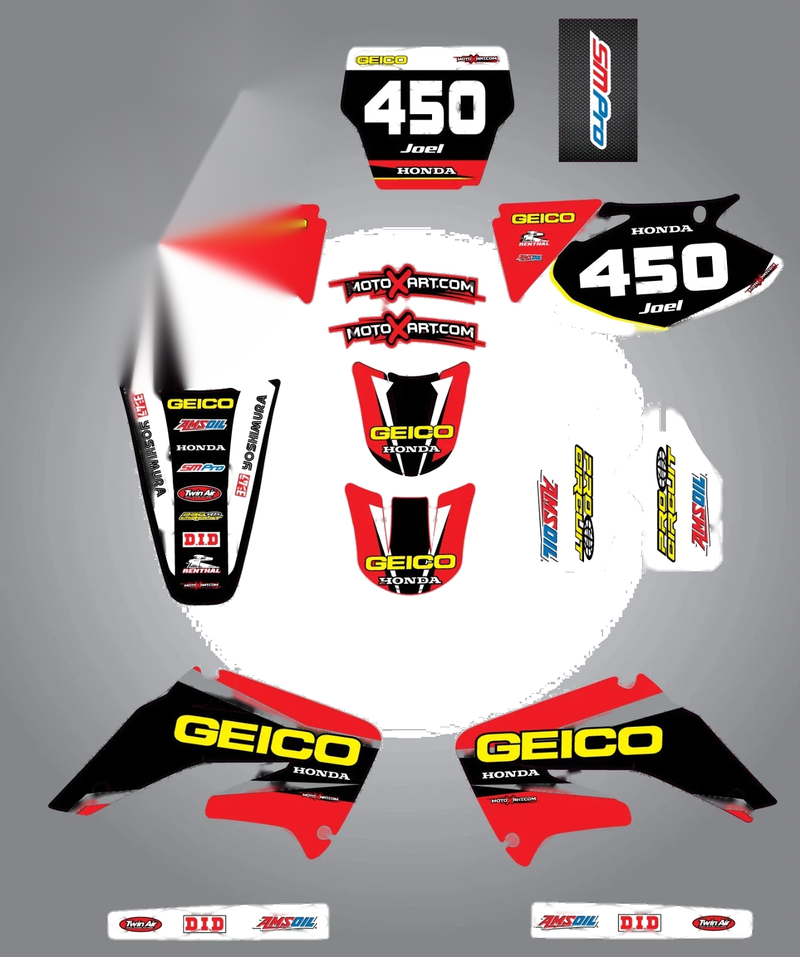 Honda CRF 450 (2002-2004) - Sonic Style Stickers Custom Graphic Kit