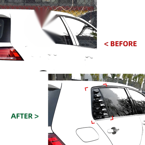 VW Golf 7 MK7 Rear Side Window Louver Cover (2013-2019)