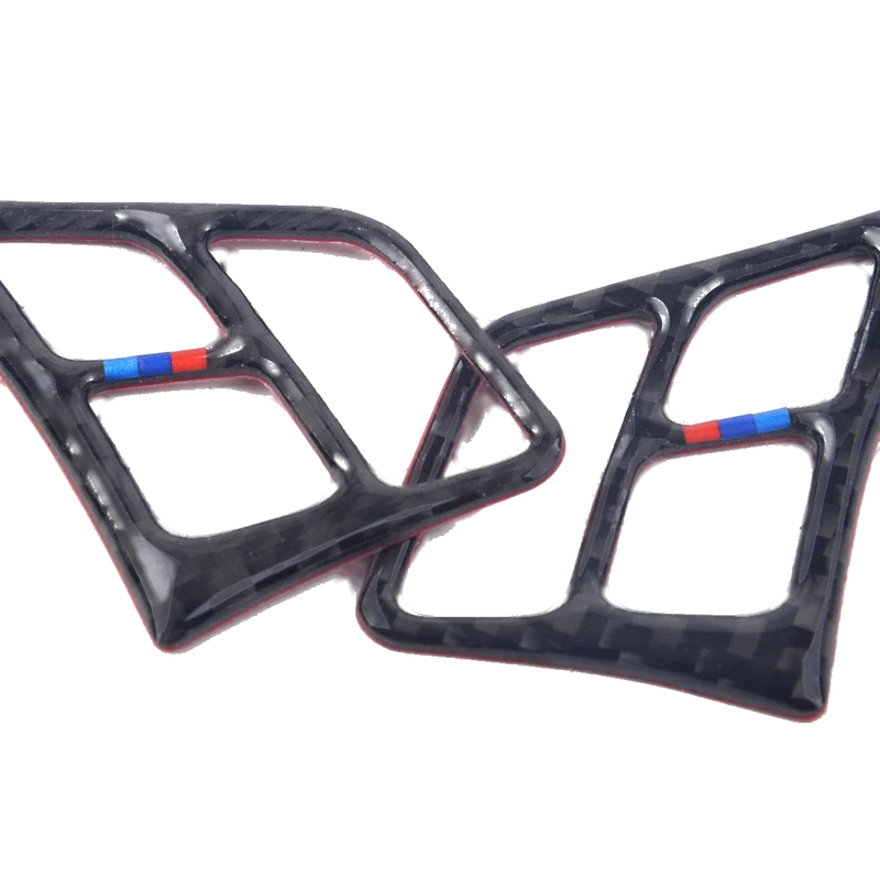 BMW 3 Series E90 2 x Carbon Fiber Steering Wheel Knobs Covers (2005-2012)