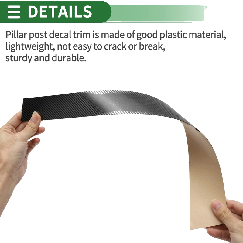 Ford Fiesta (2011-2015) Black Carbon Fiber 10 x Door Pillar Window Trim