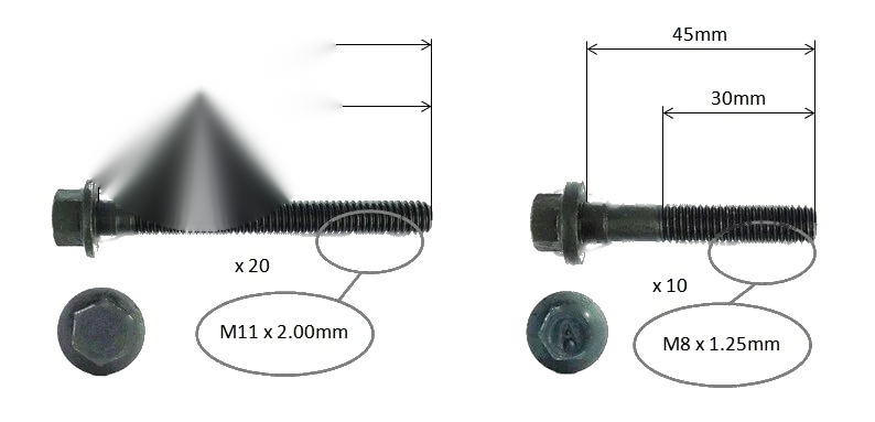 Holden Commodore VE VF 6.2L LS3 Cylinder Head Bolt Set