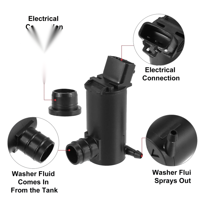 Toyota Camry Solara Corolla Windshield Washer Motor Pump (1998–2023)