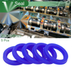 Oil Seal Rotary Shaft Seal TPU 28x38x6mm High Pressure Blue 5 Pcs