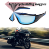 Motorcycle 1Pc Motorcycle Riding Goggles Blue Lens Black Frame Tri-acetal