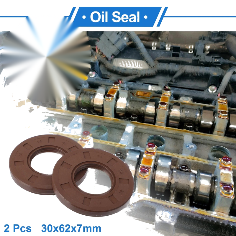 Oil seal 30x62x7mm Brown 2 x Rotary shaft seal